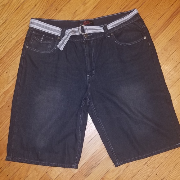 Jinzu Dark Wash Jean Denim Shorts | 42" - Picture 1 of 3